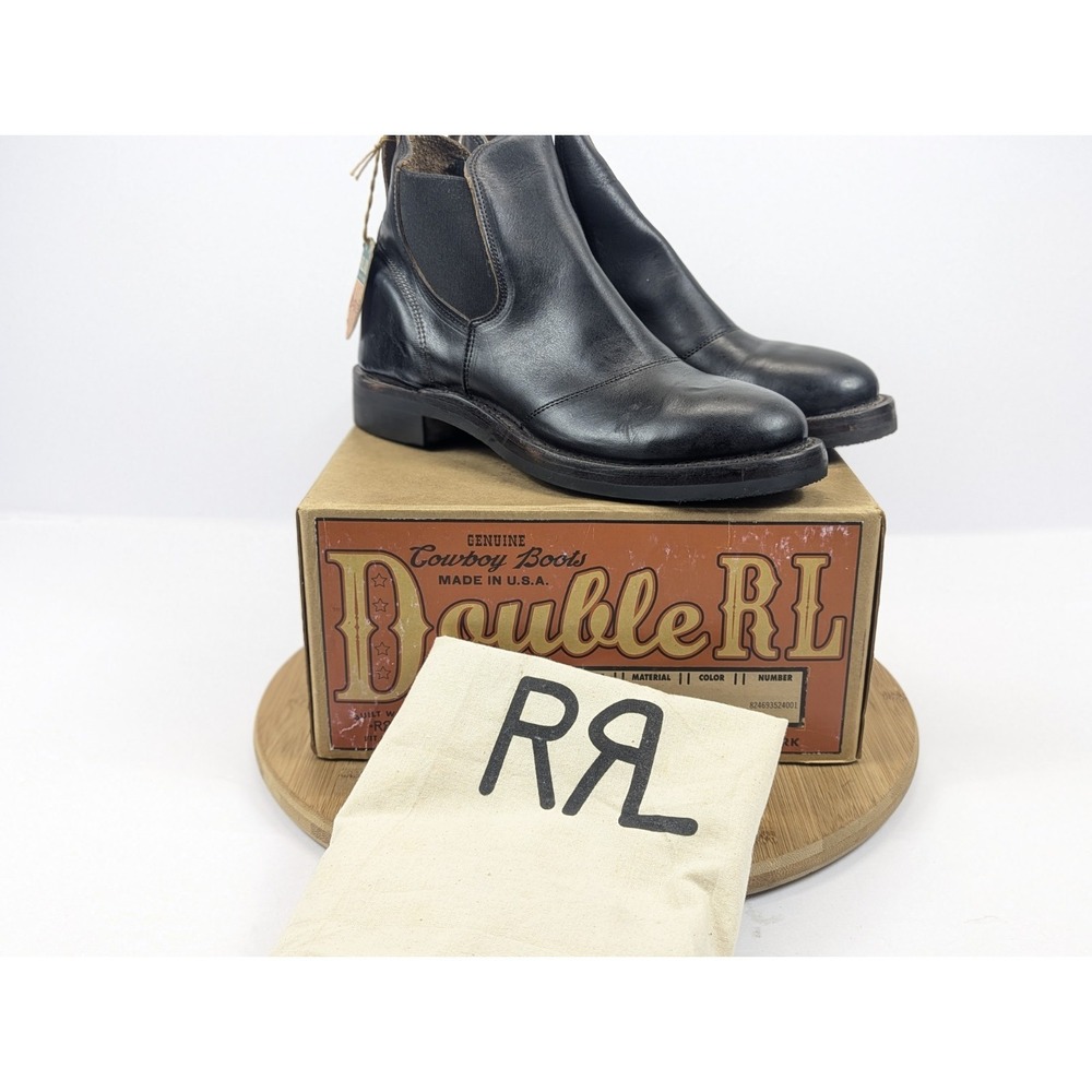 RRL Chelsea Boots Ralph Lauren Womans 7 Black Leather Congress‎ Pull On Classic